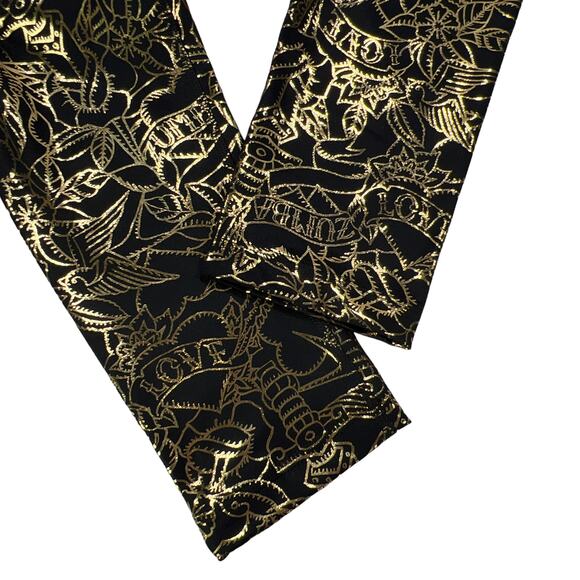 Zumba Love Metallic Capri Leggings Extra Small (XSpicy) Gold Black - Picture 6 of 12